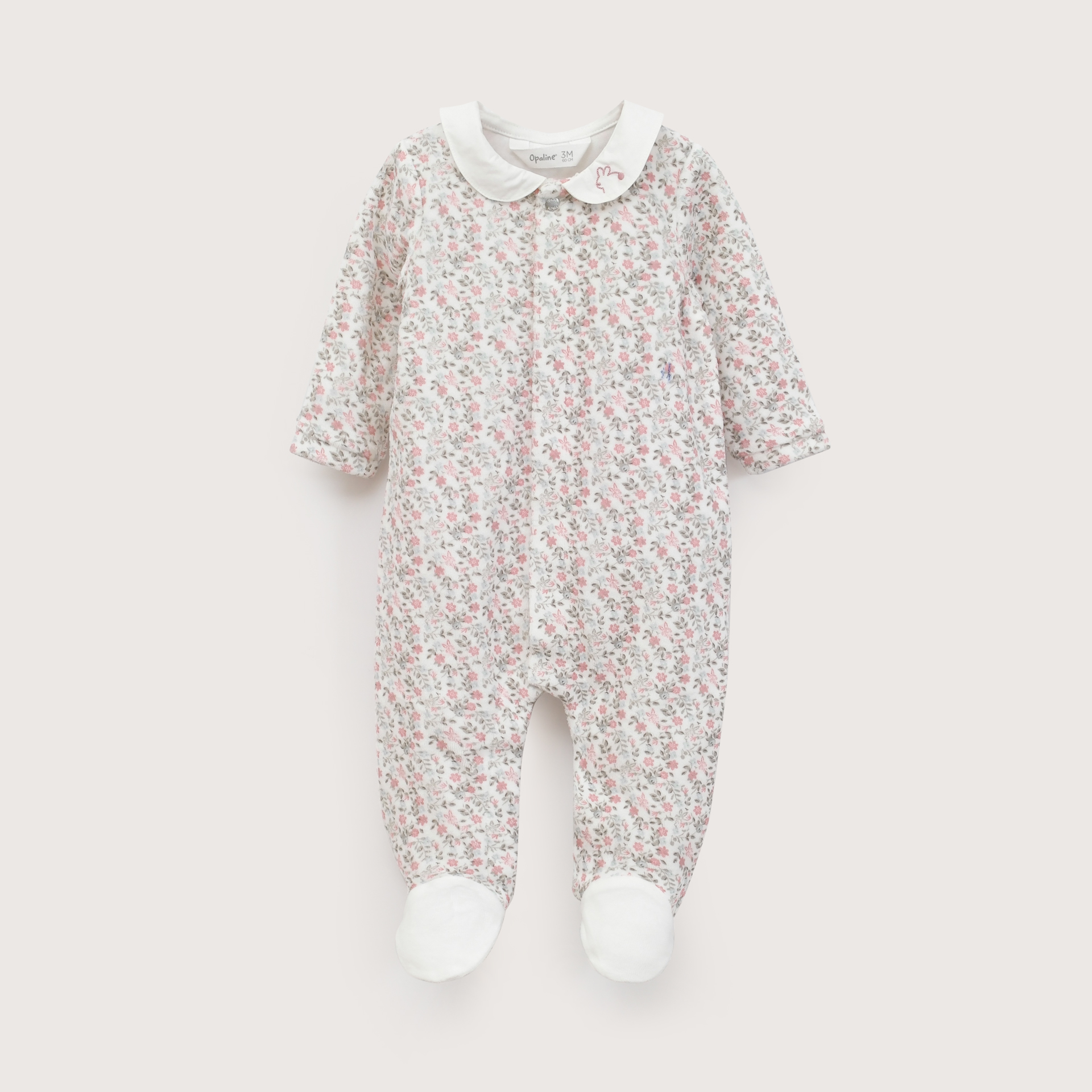 OSO PLUSH BEBE NIÑA ESTAMPADO ROSADO OPALINE - 2
