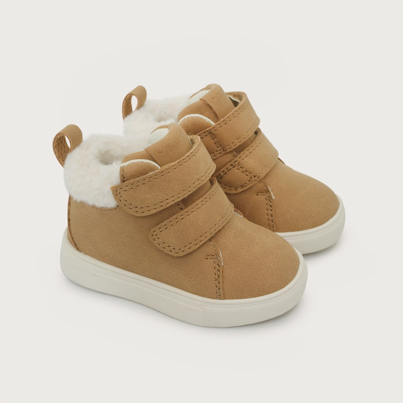 ZAPATILLA DOBLE VELCRO CAMEL NIÑO OPALINE - 1
