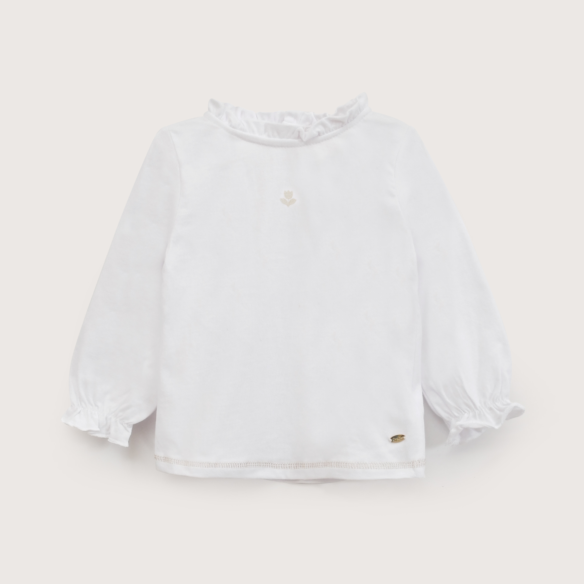 POLERA INFANT BLANCA CON CUELLO NIÑA OPALINE - 2
