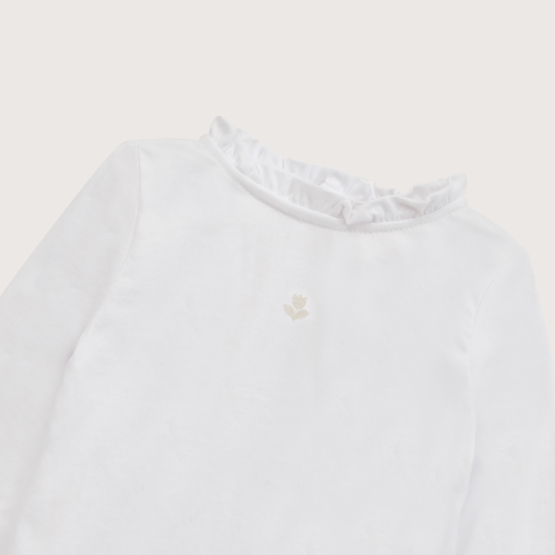 POLERA INFANT BLANCA CON CUELLO NIÑA OPALINE - 4