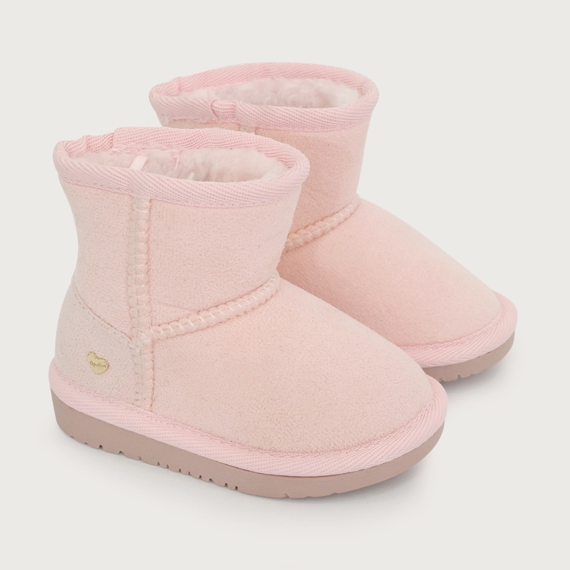BOTIN PELUDO CASUAL ROSADO NIÑA OPALINE - 1