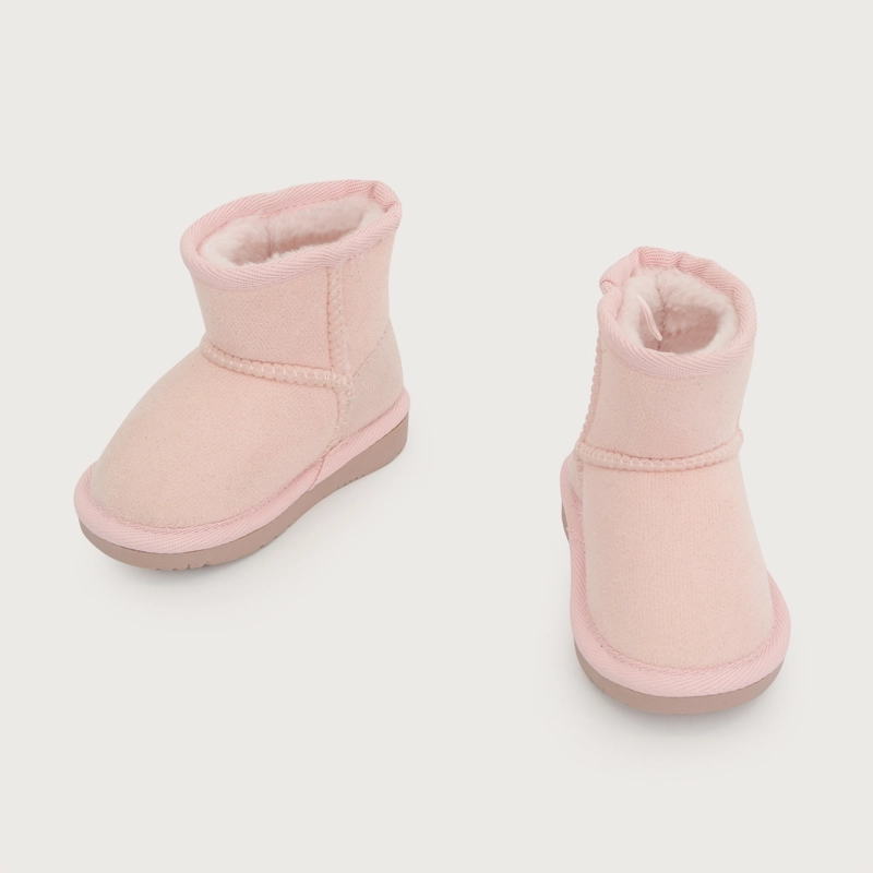 BOTIN PELUDO CASUAL ROSADO NIÑA OPALINE - 4