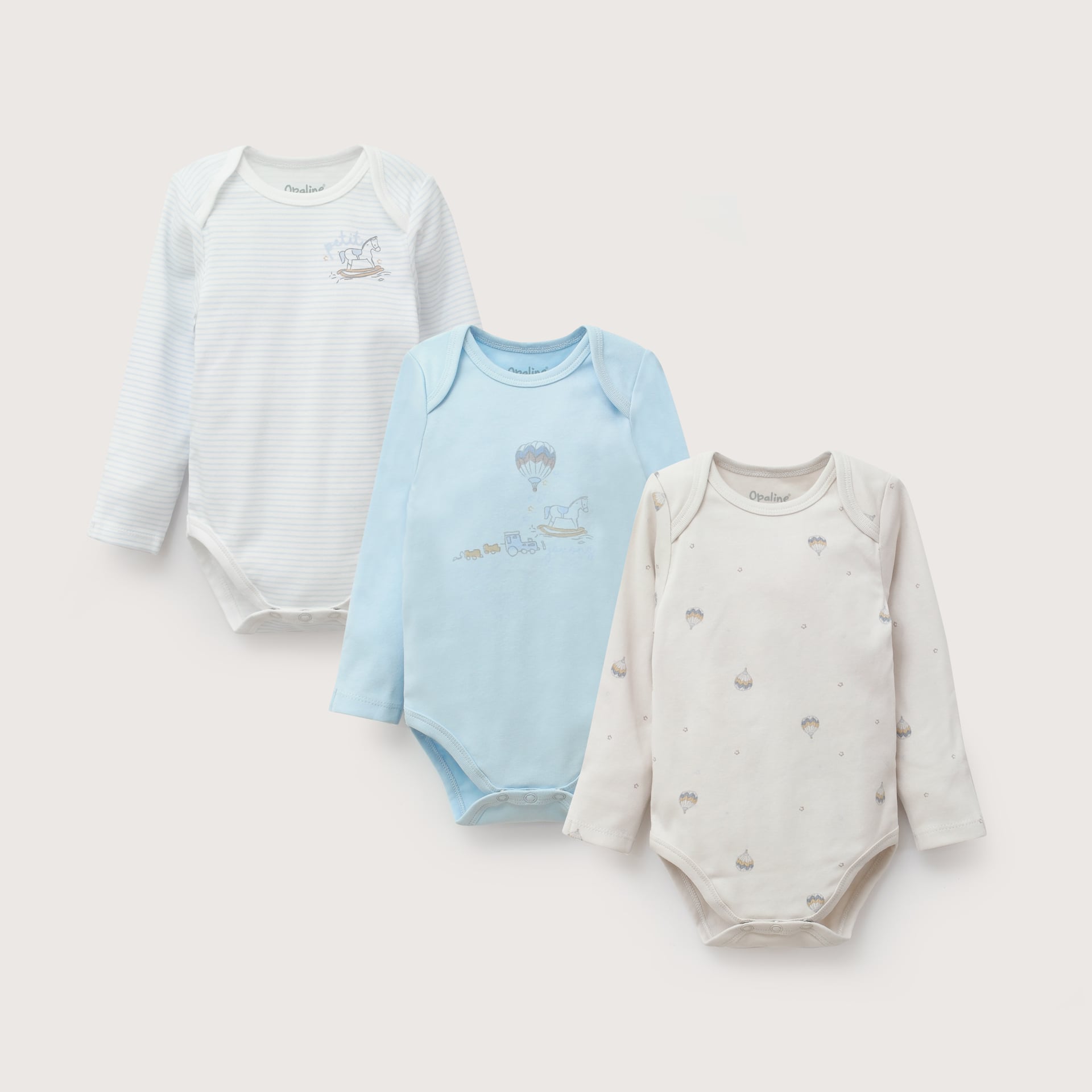 PACK BODIES BEBE NIÑO CELESTE OPALINE - 2