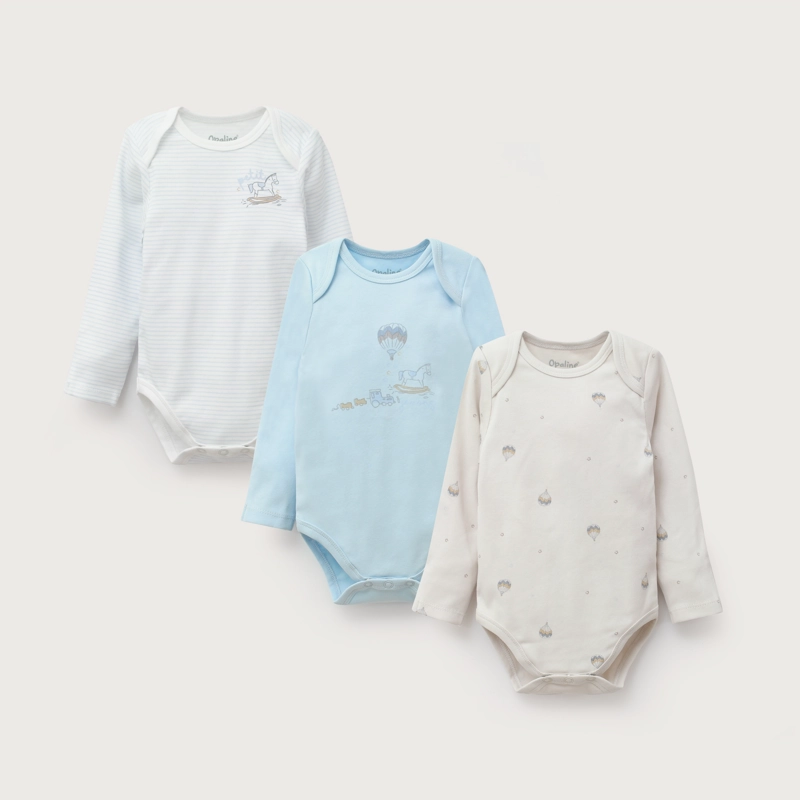 PACK BODIES BEBE NIÑO CELESTE OPALINE - 2