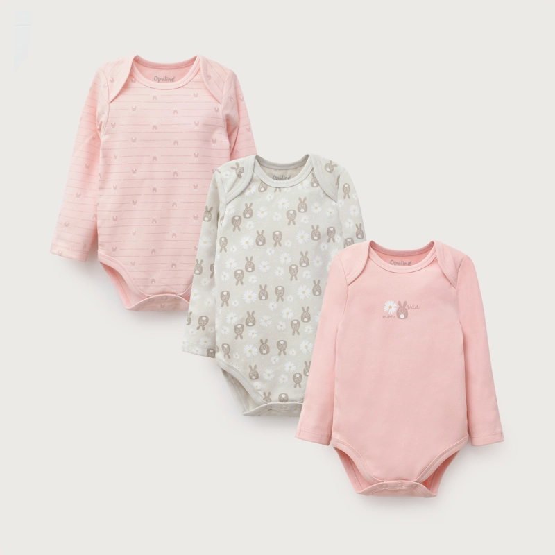 PACK BODIES BEBE NIÑA ROSA VIEJO OPALINE - 2