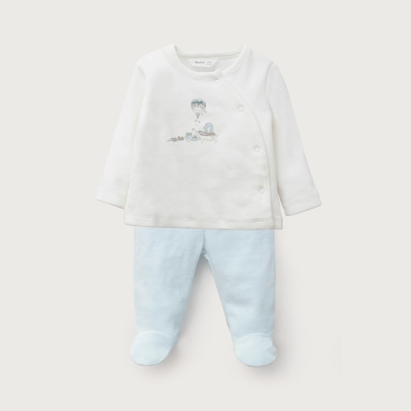 CONJUNTO PLUSH BEBE NIÑO CELESTE OPALINE - 2