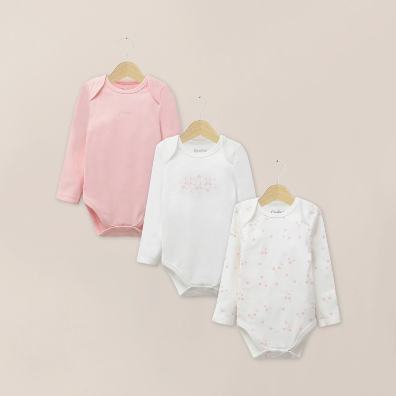 PACK BODIES BEBE NIÑA ROSADO OPALINE - 1