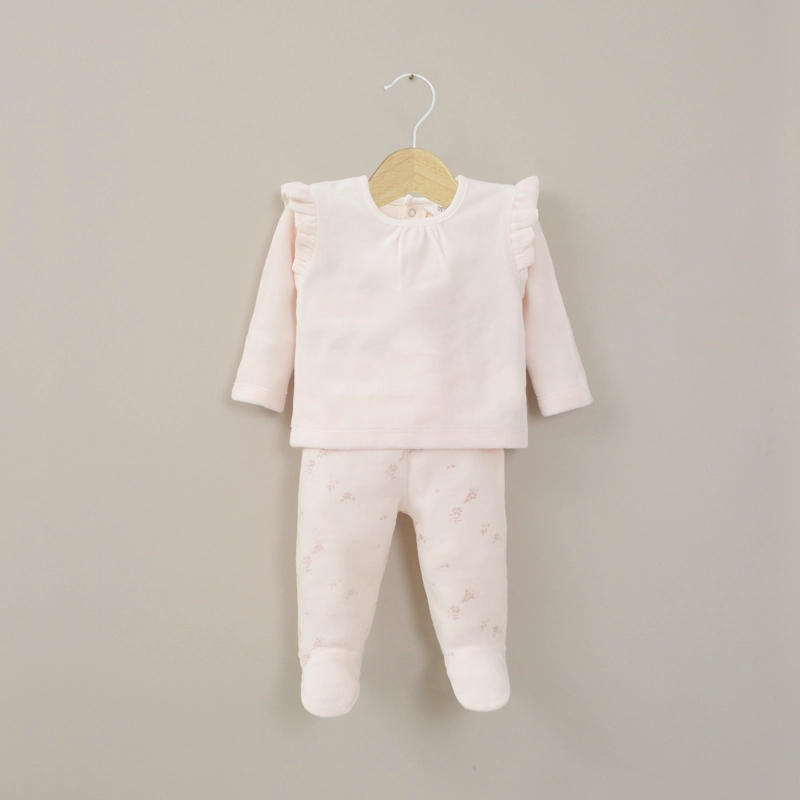 CONJUNTO FLOREADO ROSADO BEBE NIÑA - 1