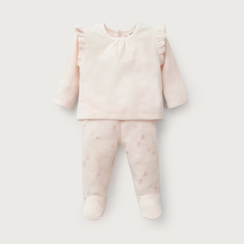 CONJUNTO FLOREADO ROSADO BEBE NIÑA - 2