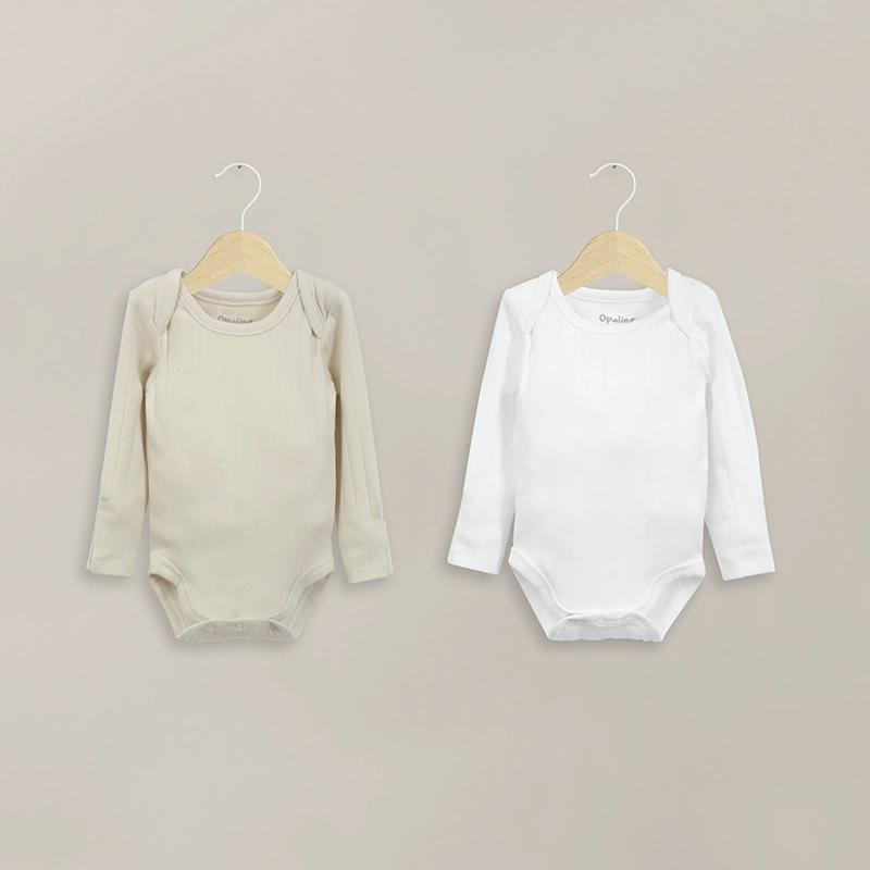 PACK 2 BODY BEIGE RIB BEBE UNISEX - 1