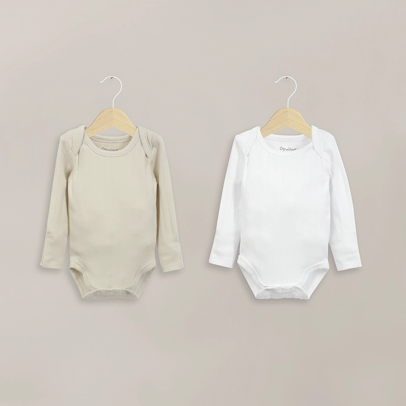 PACK 2 BODY BEIGE RIB BEBE  UNISEX - 1