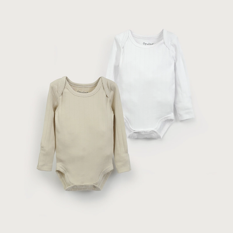 PACK 2 BODY BEIGE RIB BEBE  UNISEX - 2