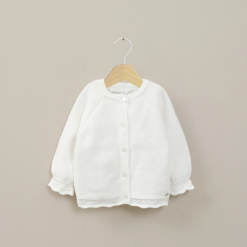 CHALECO BLANCO BEBE NIÑA - 1