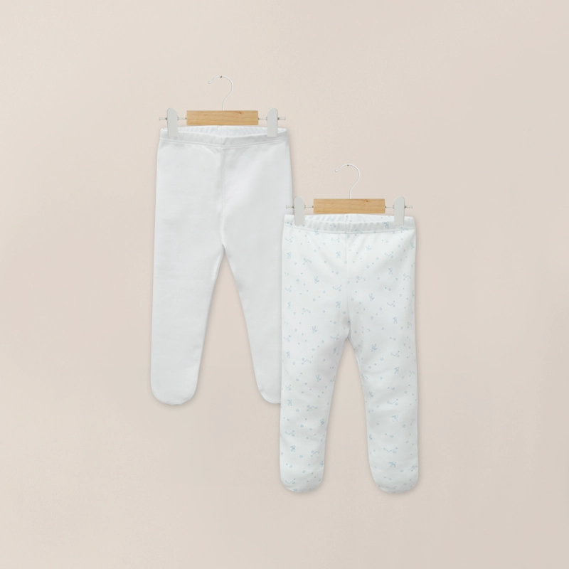 PACK 2 PANTY BALLERINA BLANCO/CELESTE BEBE  NIÑO - 1