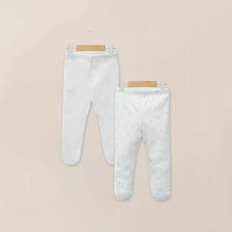 PACK 2 PANTY BALLERINA BLANCO/CELESTE BEBE NIÑO - 1
