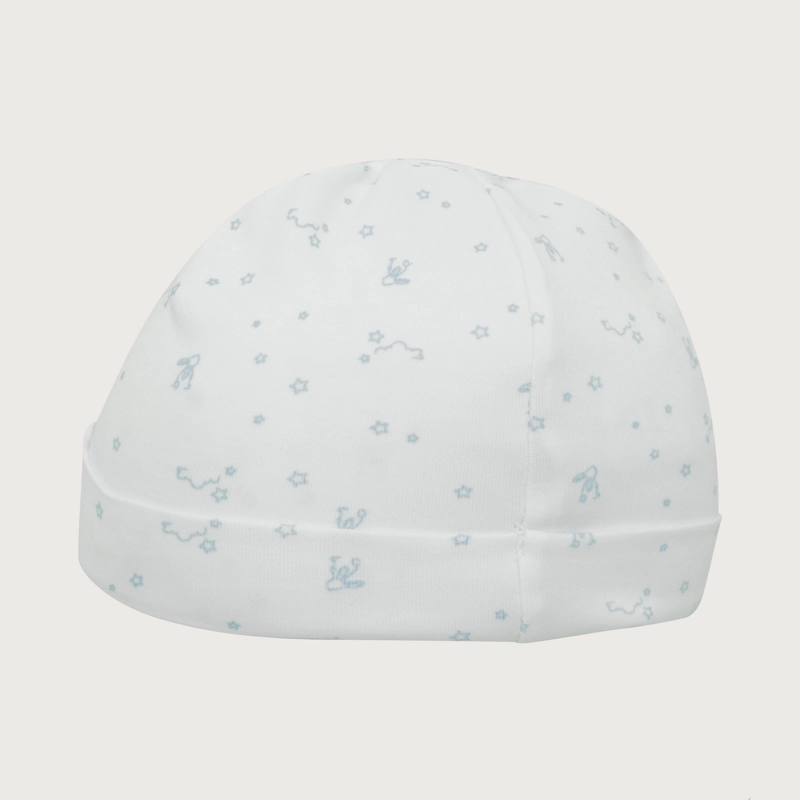 PACK 2 GORRO AJUAR CELESTE BEBE  NINO 100% ALGODON - 2
