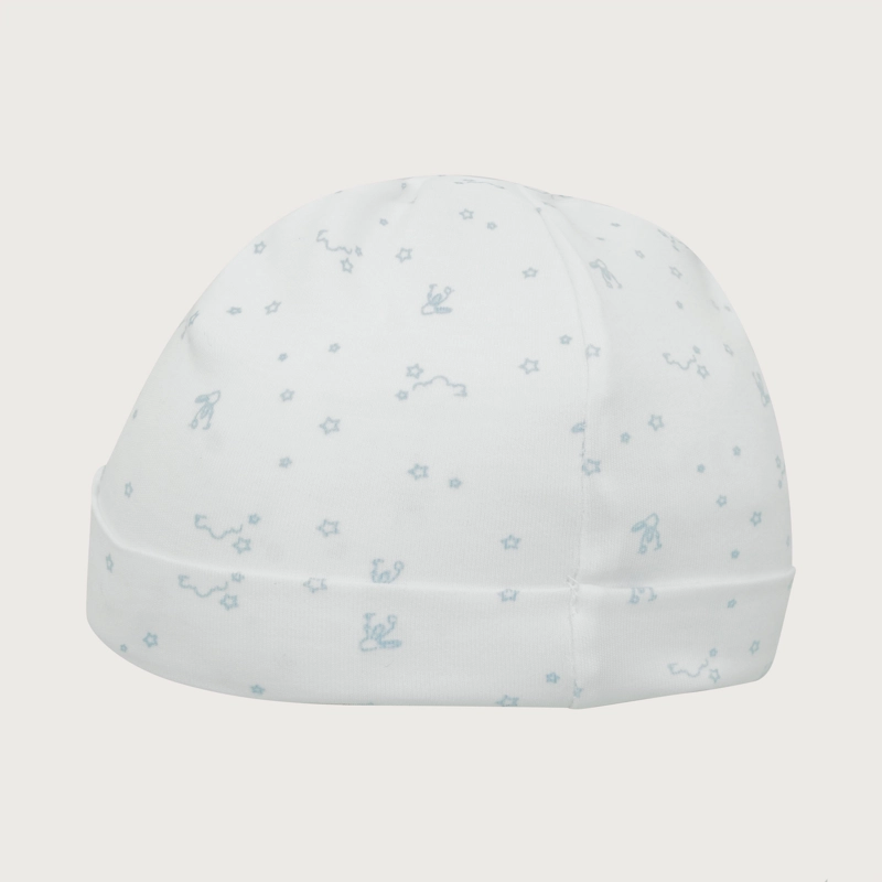 PACK 2 GORRO AJUAR CELESTE BEBE NINO 100% ALGODON - 2