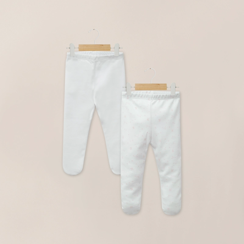 PACK 2 PANTY BALLERINA BLANCO Y ROSADO BEBE  NIÑA - 1