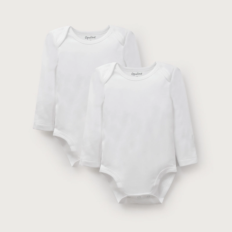 PACK 2 BODY ALGODON BEBE  UNISEX BLANCO - 2