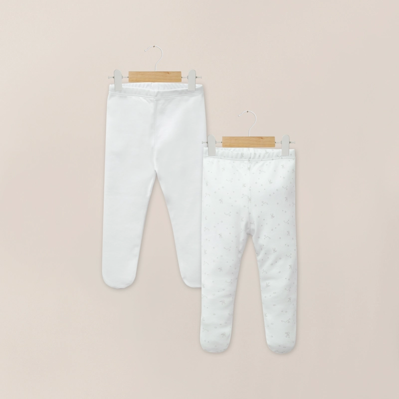 PACK 2 DE PANTYS BLANCO BEBE  UNISEX - 1