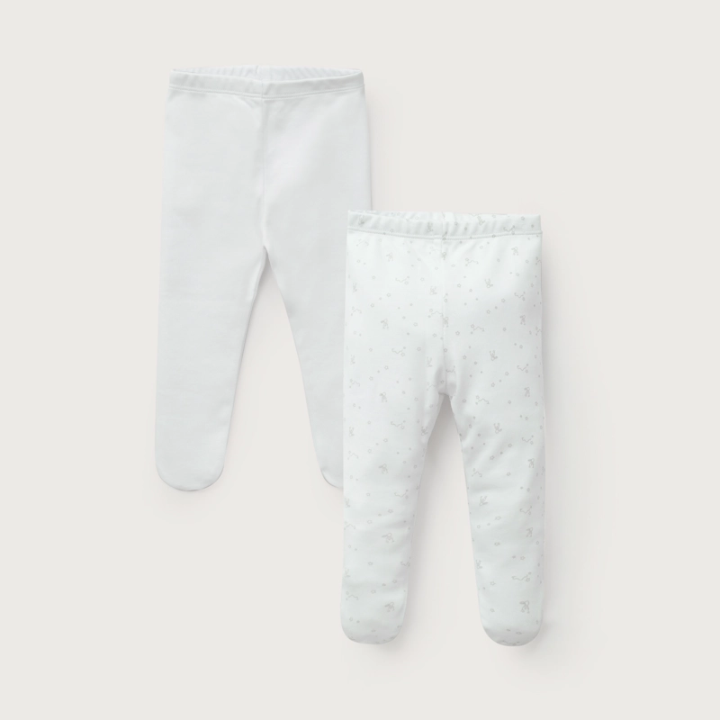 PACK 2 DE PANTYS BLANCO BEBE  UNISEX - 2