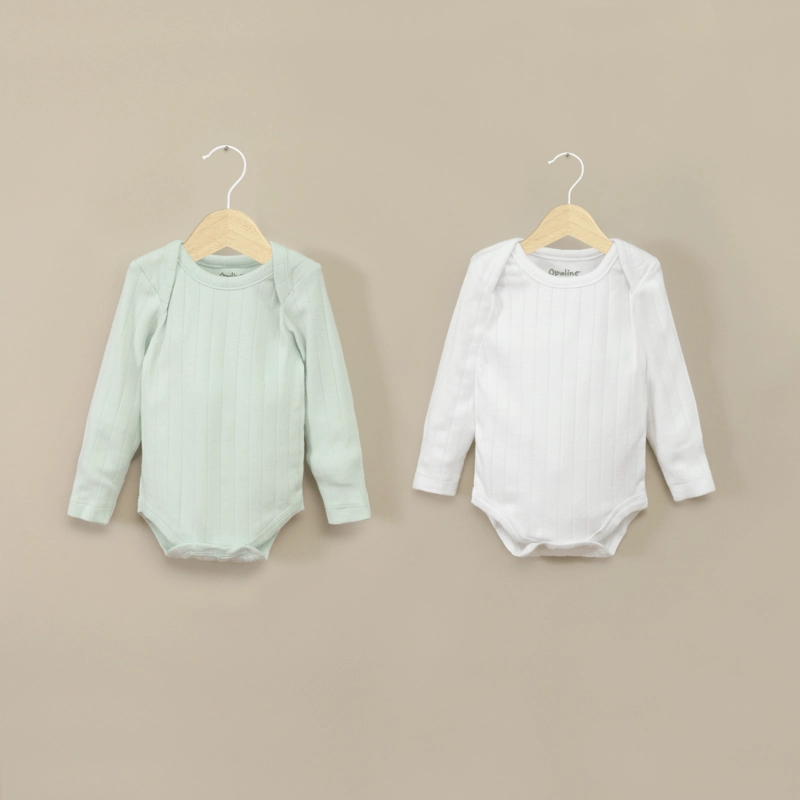 PACK 2 BODY VERDE RIB BEBE  UNISEX - 1