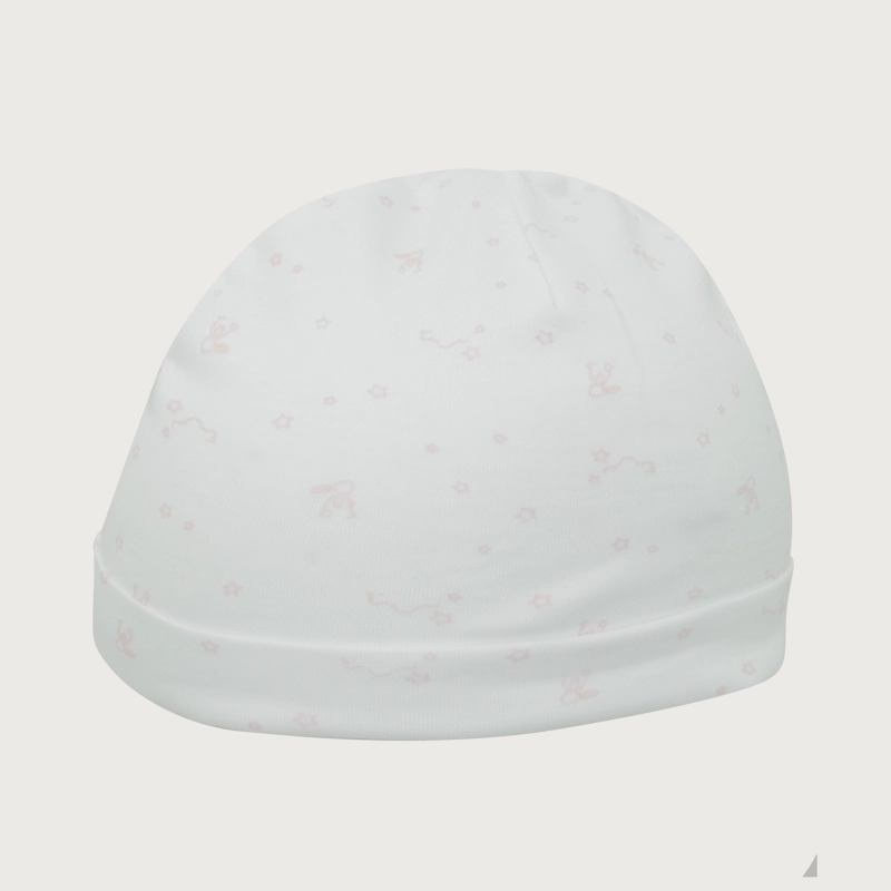 PACK 2 GORRO AJUAR ROSADO BEBE  NIÑA 100% ALGODON - 2