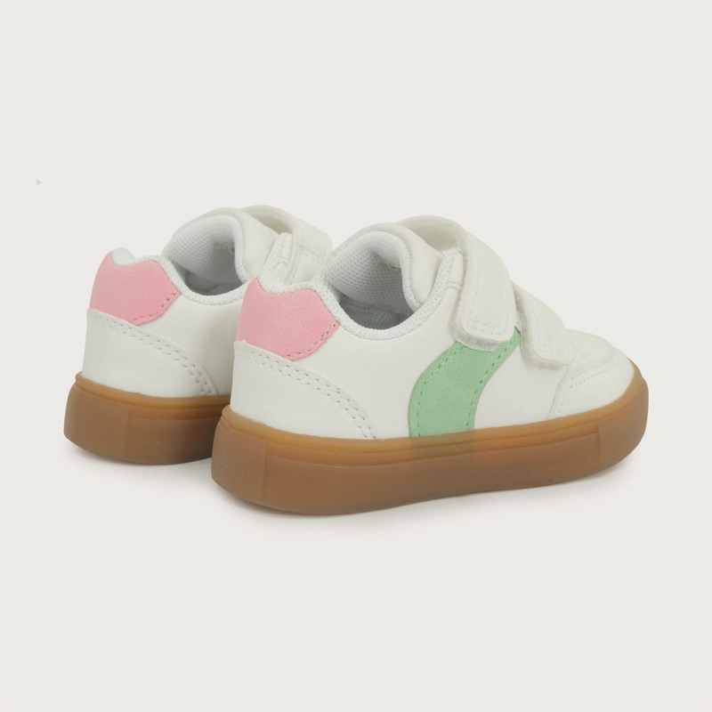 ZAPATILLA BLANCA DE NIÑA CON DETALLES DE COLORES - 5