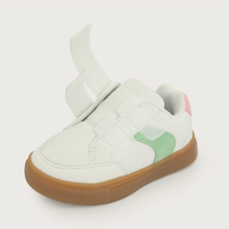 ZAPATILLA BLANCA DE NIÑA CON DETALLES DE COLORES - 6
