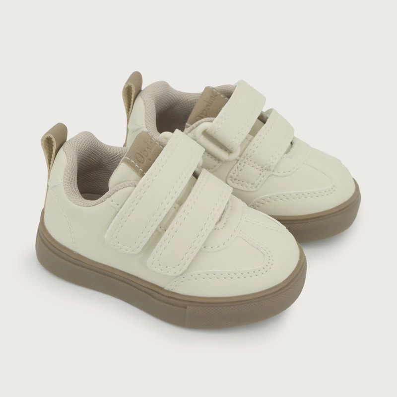 ZAPATILLA NIÑO VELCRO BEIGE - 1