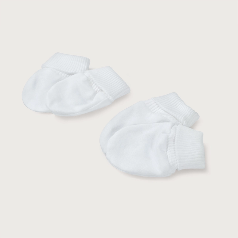 PACK 2 MITONES DE BEBE  BLANCO BEBE  UNISEX - 1