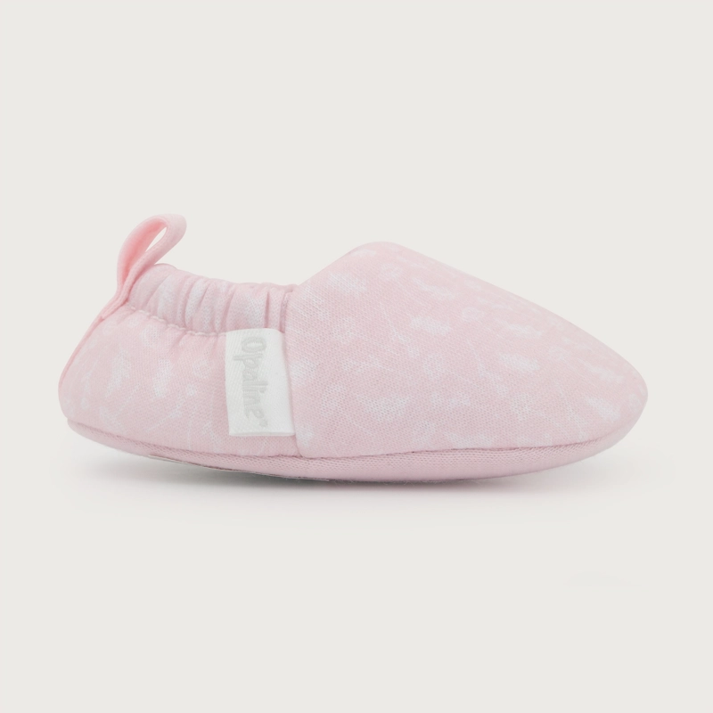 PANTUFLA ROSADA BEBE NIÑA FLORES - 2