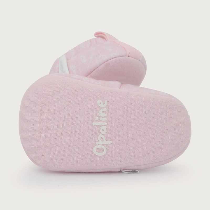 PANTUFLA ROSADA BEBE NIÑA FLORES - 3