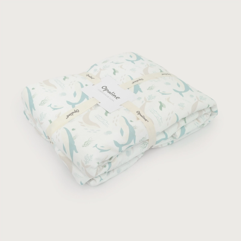 COBERTOR DE CUNA ESTAMPADO BLANCO BEBE  NIÑO - 1