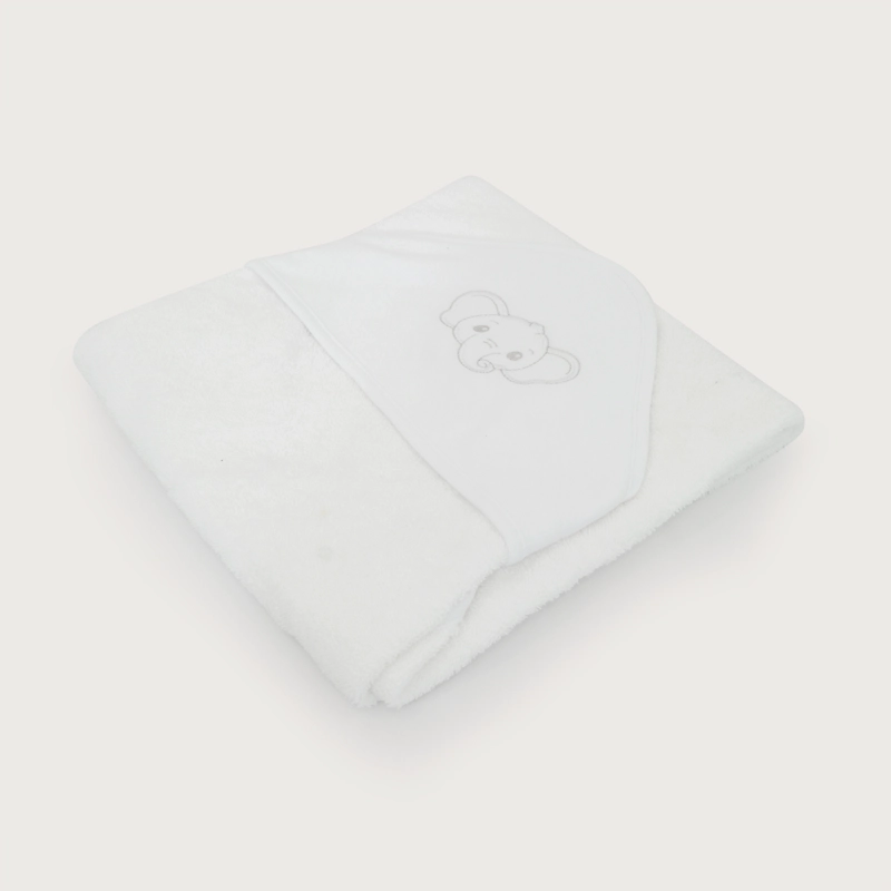 CAPA DE BAÑO CON BORDADO BLANCO BEBE  NIÑO - 1