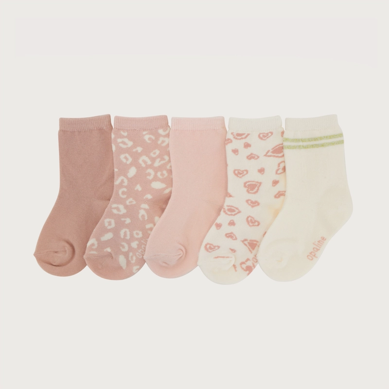 PACK 5 CALCETIN ROSADO/BEIGE INFANT NIÑA - 1