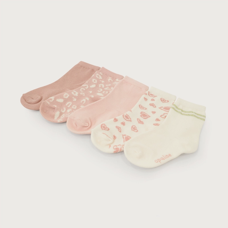 PACK 5 CALCETIN ROSADO/BEIGE INFANT NIÑA - 2