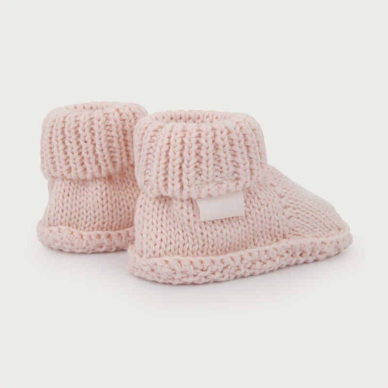 ZAPATO TEJIDO ROSADO BEBE NIÑA CORAZON - 5