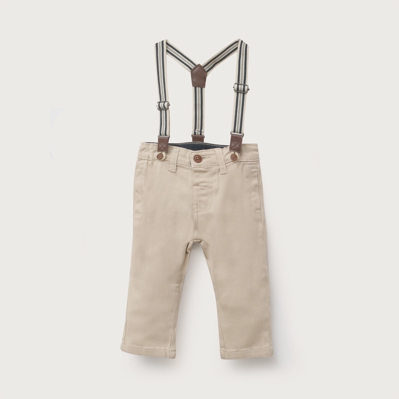 PANTALON CON SUSPENSORES BEIGE INFANT NIÑO - 2