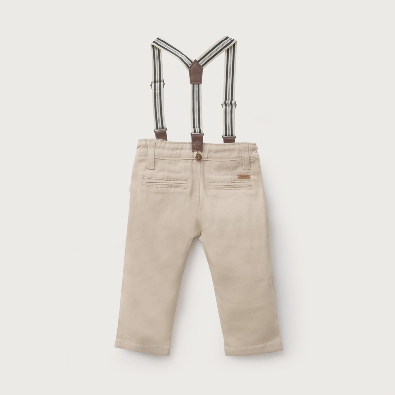 PANTALON CON SUSPENSORES BEIGE INFANT NIÑO - 3