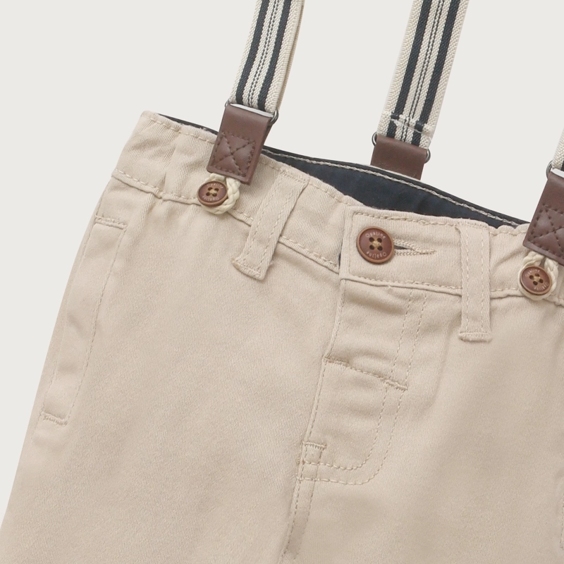 PANTALON CON SUSPENSORES BEIGE INFANT NIÑO - 4