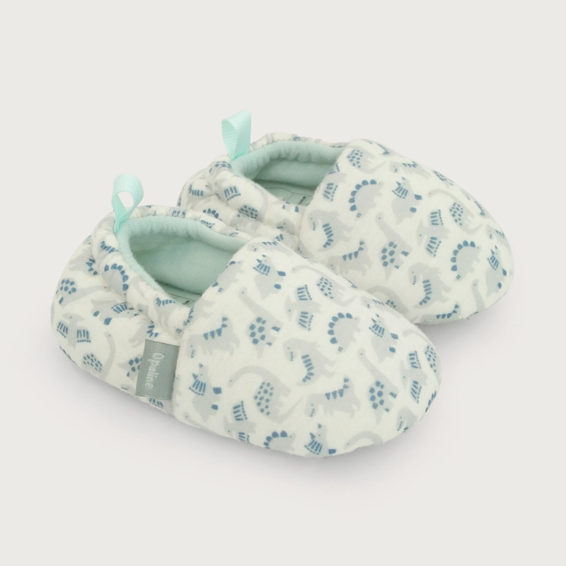 PANTUFLA DINOSAURIOS VERDE NIÑO - 1