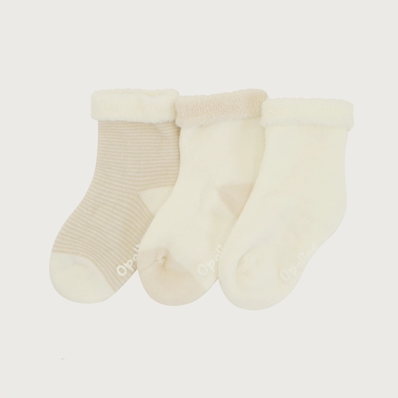 PACK 3 CALCETIN BEIGE BEBE  UNISEX - 1