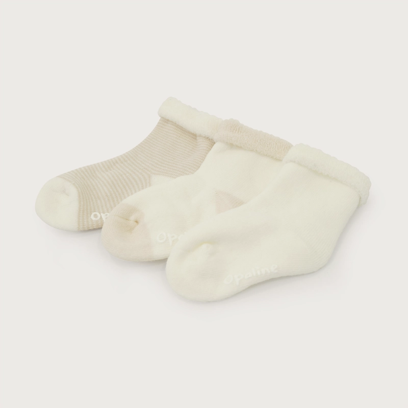 PACK 3 CALCETIN BEIGE BEBE  UNISEX - 2