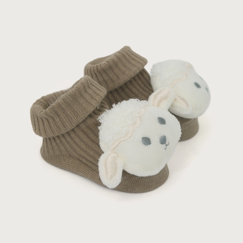 CALCETIN CASCABEL OVEJA CAFE  BEBE  UNISEX - 1