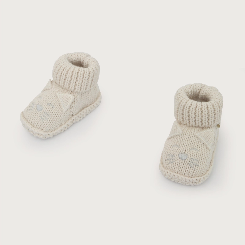 ZAPATO TEJIDO BLANCO BEBE UNISEX GATO - 4