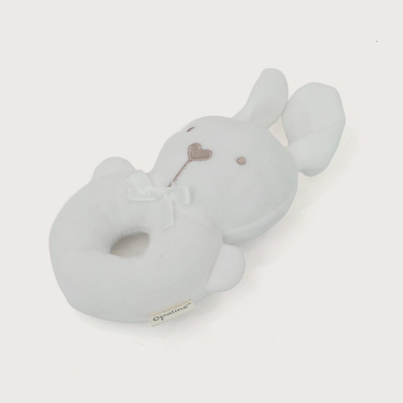 JUGUETE DE CONEJO SONAJERO BLANCO BEBE  NIÑA - 1