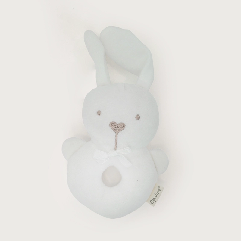 JUGUETE DE CONEJO SONAJERO BLANCO BEBE  NIÑA - 2