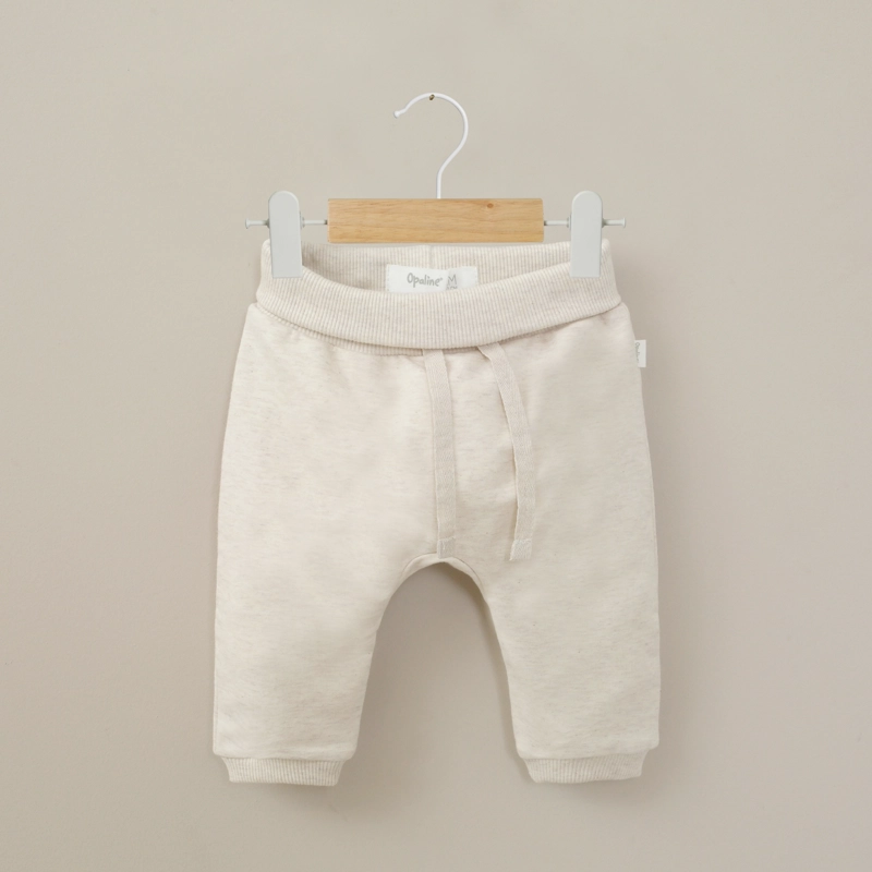 PANTALON BUZO BEIGE BEBE UNISEX - 1