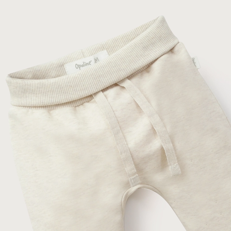 PANTALON BUZO BEIGE BEBE UNISEX - 4